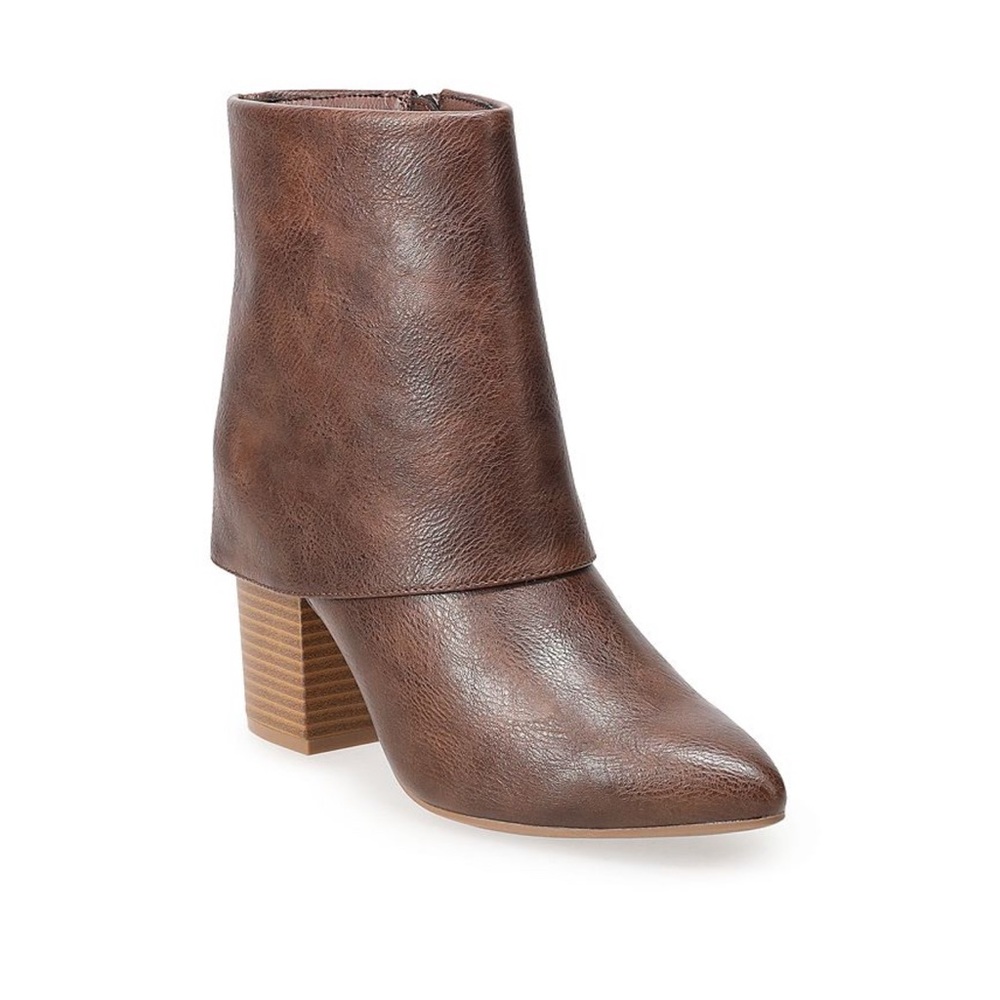 Sonoma Goods For Life® Amarella Women's Fold Over Ankle Boots Size 8 NEW